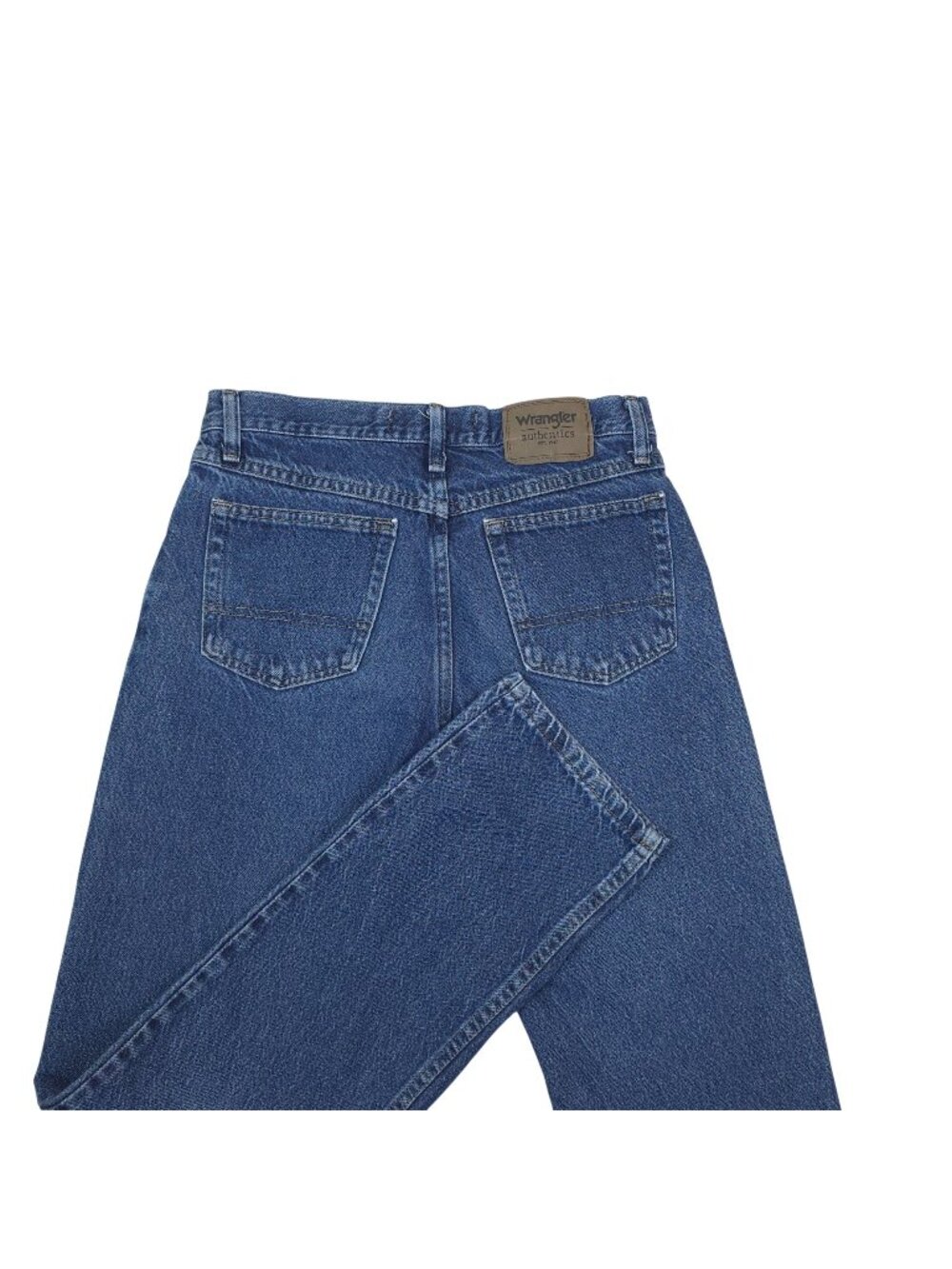 Wrangler Authentics Mens Blue Denim Jeans 30x34 100% Cotton Straight Fit